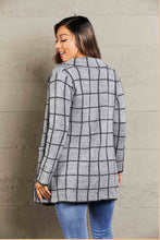 Load image into Gallery viewer, Printed Open Front Lapel Collar Cardigan with Pockets - Believe Inspire Beauty