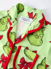 Load image into Gallery viewer, Mommy And Me Christmas Character Bow Print Girls Pajama Set - Believe Inspire Beauty