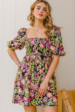 Load image into Gallery viewer, Floral Tie-Back Mini Dress