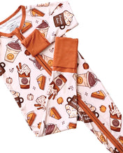 Load image into Gallery viewer, Pumpkin Spice Bamboo Baby Clothing Zip Romper