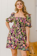 Load image into Gallery viewer, Floral Tie-Back Mini Dress