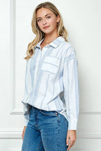 Load image into Gallery viewer, Oversize Strip Linen shirt