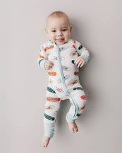 Load image into Gallery viewer, Christmas Bamboo Clothes Baby Zip Romper | Skateboard