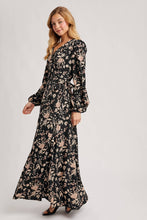 Load image into Gallery viewer, FLORAL PRINT WRAP MAXI DRESS