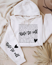 Load image into Gallery viewer, Note to Self Postive Graphic Hoodie