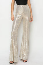 Load image into Gallery viewer, SEQUINS FLARED LEG PANTS