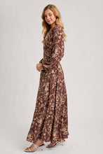 Load image into Gallery viewer, FLORAL PRINT WRAP MAXI DRESS
