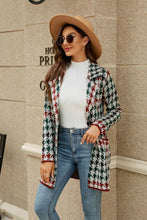 Load image into Gallery viewer, Printed Open Front Lapel Collar Cardigan with Pockets - Believe Inspire Beauty