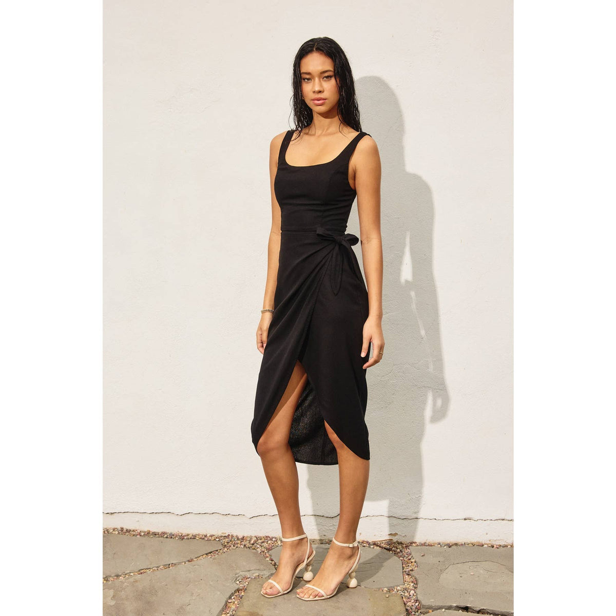Tulip Midi Wrap Dress