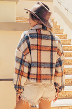 Load image into Gallery viewer, Plaid Crop Jacket with Pockets