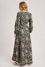 Load image into Gallery viewer, FLORAL PRINT WRAP MAXI DRESS