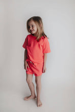 Load image into Gallery viewer, Hot Neon Pink Barbie Summer Waffle Toddler Top & Bottom Set