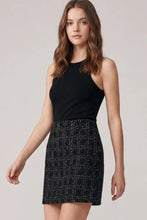 Load image into Gallery viewer, Women's high waisted tweed mini skirt