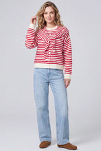 Load image into Gallery viewer, LONG SLEEVE STRIPED CARDIGAN WITH SCARF