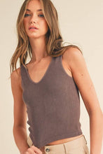 Load image into Gallery viewer, Seamless Reversible Stonewashed Ribbed Tank - Believe Inspire Beauty
