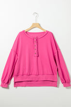 Load image into Gallery viewer, Pink Button Sweatshirt