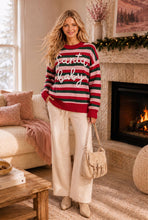 Load image into Gallery viewer, Santa Baby Chenille Letter Striped Christmas Knit Sweater