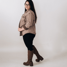 Load image into Gallery viewer, Brown Denim Jacket - Adult - Believe Inspire Beauty