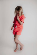 Load image into Gallery viewer, Hot Neon Pink Barbie Summer Waffle Toddler Top & Bottom Set