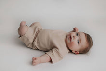 Load image into Gallery viewer, Tan Summer Waffle Toddler Top & Bottom Set