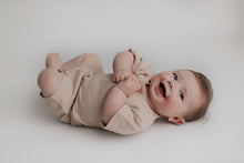 Load image into Gallery viewer, Tan Summer Waffle Toddler Top & Bottom Set