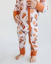 Load image into Gallery viewer, Pumpkin Spice Bamboo Baby Clothing Zip Romper