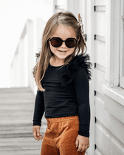 Load image into Gallery viewer, June Ruffle Shoulder Top & Leotard - Black