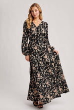 Load image into Gallery viewer, FLORAL PRINT WRAP MAXI DRESS