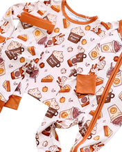 Load image into Gallery viewer, Pumpkin Spice Bamboo Baby Clothing Zip Romper