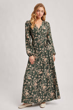 Load image into Gallery viewer, FLORAL PRINT WRAP MAXI DRESS