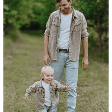 Load image into Gallery viewer, Brown Denim Jacket - Adult - Believe Inspire Beauty