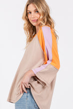 Load image into Gallery viewer, SAGE + FIG Color Block Curved Hem T-Shirt