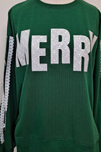 Load image into Gallery viewer, Merry Eyelet Lace Bow Sleeve Sweatshirt