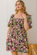 Load image into Gallery viewer, Floral Tie-Back Mini Dress
