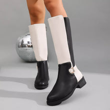 Load image into Gallery viewer, Round Toe Block Heel Boots
