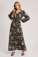 Load image into Gallery viewer, FLORAL PRINT WRAP MAXI DRESS