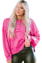 Load image into Gallery viewer, Pink Button Sweatshirt