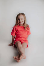 Load image into Gallery viewer, Hot Neon Pink Barbie Summer Waffle Toddler Top & Bottom Set