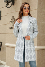 Load image into Gallery viewer, Printed Open Front Lapel Collar Cardigan with Pockets - Believe Inspire Beauty