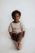 Load image into Gallery viewer, Tan Summer Waffle Toddler Top & Bottom Set