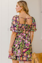 Load image into Gallery viewer, Floral Tie-Back Mini Dress