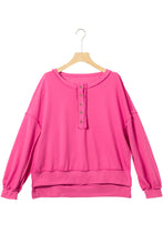 Load image into Gallery viewer, Pink Button Sweatshirt