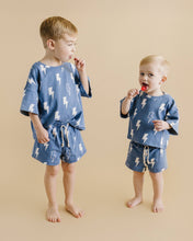 Load image into Gallery viewer, Blue Bolts Short Set