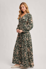 Load image into Gallery viewer, FLORAL PRINT WRAP MAXI DRESS
