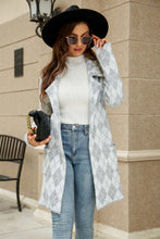 Load image into Gallery viewer, Printed Open Front Lapel Collar Cardigan with Pockets - Believe Inspire Beauty