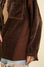 Load image into Gallery viewer, Media Button Down Raw Hem Shacket