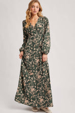 Load image into Gallery viewer, FLORAL PRINT WRAP MAXI DRESS