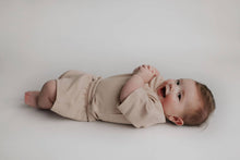 Load image into Gallery viewer, Tan Summer Waffle Toddler Top & Bottom Set