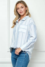 Load image into Gallery viewer, Oversize Strip Linen shirt