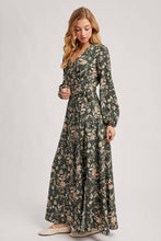 Load image into Gallery viewer, FLORAL PRINT WRAP MAXI DRESS